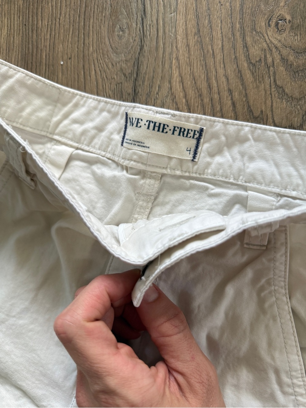 We The Free Rylee Chino Barrel Leg High-Rise Pants in Cream - Picture 4 of 10